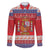 Spain Coat Of Arms Christmas Family Matching Off The Shoulder Long Sleeve Dress and Hawaiian Shirt Feliz Navidad - Wonder Print Shop