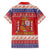 Spain Coat Of Arms Christmas Family Matching Short Sleeve Bodycon Dress and Hawaiian Shirt Feliz Navidad - Wonder Print Shop