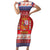 Spain Coat Of Arms Christmas Family Matching Short Sleeve Bodycon Dress and Hawaiian Shirt Feliz Navidad - Wonder Print Shop