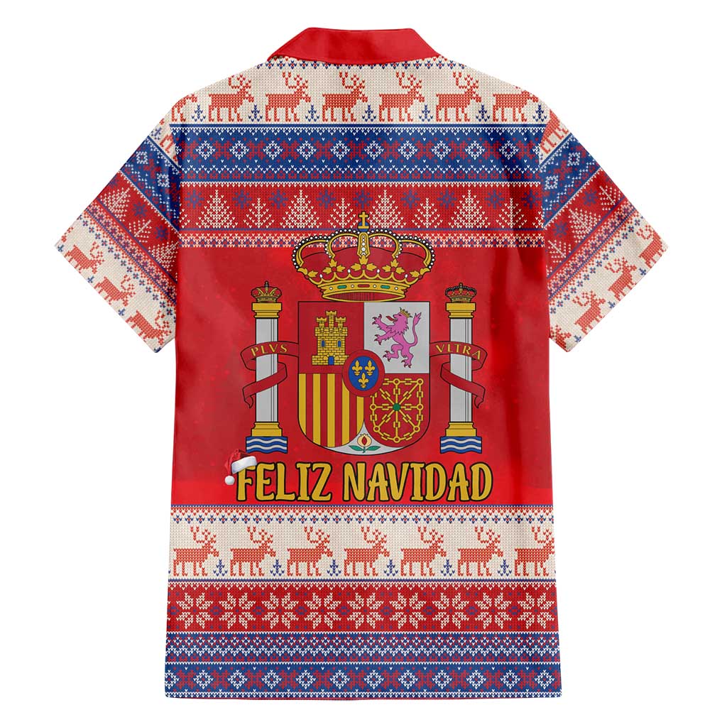 Spain Coat Of Arms Christmas Family Matching Summer Maxi Dress and Hawaiian Shirt Feliz Navidad - Wonder Print Shop