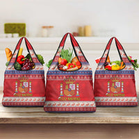 Spain Coat Of Arms Christmas Grocery Bag Feliz Navidad - Wonder Print Shop
