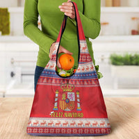 Spain Coat Of Arms Christmas Grocery Bag Feliz Navidad - Wonder Print Shop