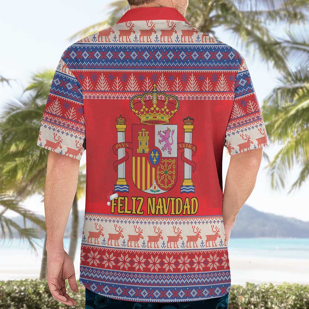 Spain Coat Of Arms Christmas Hawaiian Shirt Feliz Navidad - Wonder Print Shop