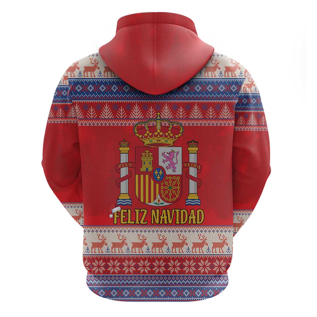 Spain Coat Of Arms Christmas Hoodie Feliz Navidad - Wonder Print Shop