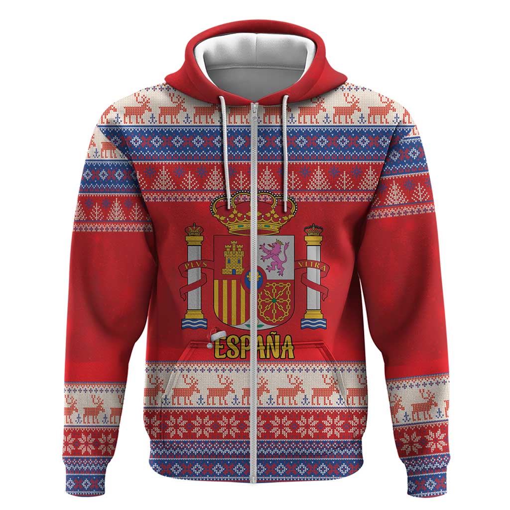 Spain Coat Of Arms Christmas Hoodie Feliz Navidad - Wonder Print Shop