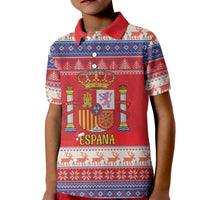Spain Coat Of Arms Christmas Kid Polo Shirt Feliz Navidad - Wonder Print Shop