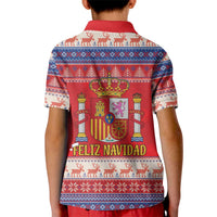 Spain Coat Of Arms Christmas Kid Polo Shirt Feliz Navidad - Wonder Print Shop