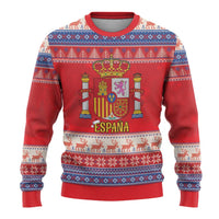 Spain Coat Of Arms Christmas Ugly Christmas Sweater Feliz Navidad - Wonder Print Shop