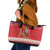 Spain Coat Of Arms Christmas Leather Tote Bag Feliz Navidad - Wonder Print Shop