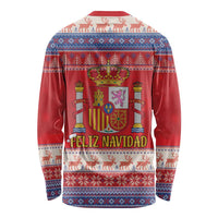 Spain Coat Of Arms Christmas Long Sleeve Shirt Feliz Navidad - Wonder Print Shop
