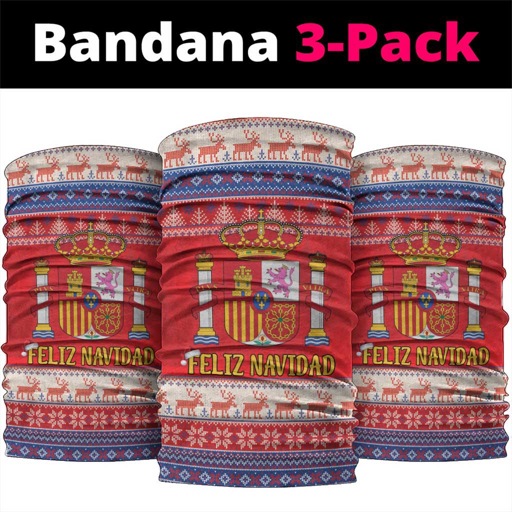 Spain Coat Of Arms Christmas Neck Gaiter Feliz Navidad - Wonder Print Shop