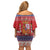 Spain Coat Of Arms Christmas Off Shoulder Short Dress Feliz Navidad - Wonder Print Shop