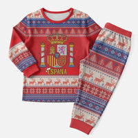 Spain Coat Of Arms Christmas Pajama Set Feliz Navidad - Wonder Print Shop