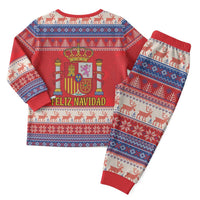 Spain Coat Of Arms Christmas Pajama Set Feliz Navidad - Wonder Print Shop
