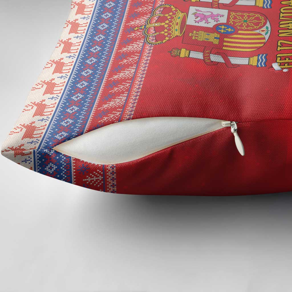 Spain Coat Of Arms Christmas Pillow Cover Feliz Navidad - Wonder Print Shop