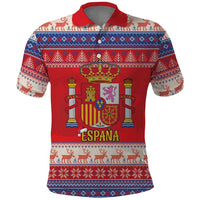 Spain Coat Of Arms Christmas Polo Shirt Feliz Navidad - Wonder Print Shop
