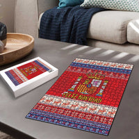 Spain Coat Of Arms Christmas Puzzle Feliz Navidad - Wonder Print Shop