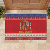 Spain Coat Of Arms Christmas Rubber Doormat Feliz Navidad - Wonder Print Shop