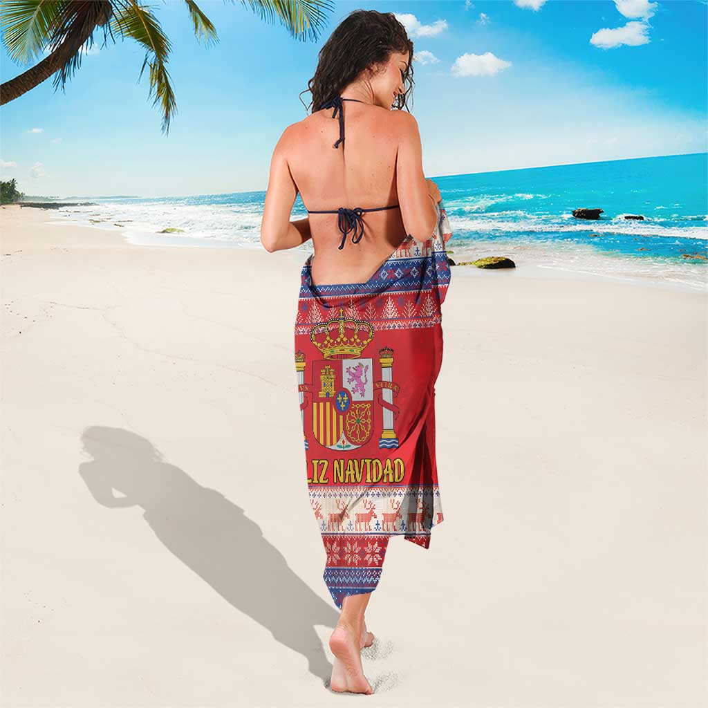 Spain Coat Of Arms Christmas Sarong Feliz Navidad - Wonder Print Shop