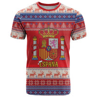 Spain Coat Of Arms Christmas T Shirt Feliz Navidad - Wonder Print Shop
