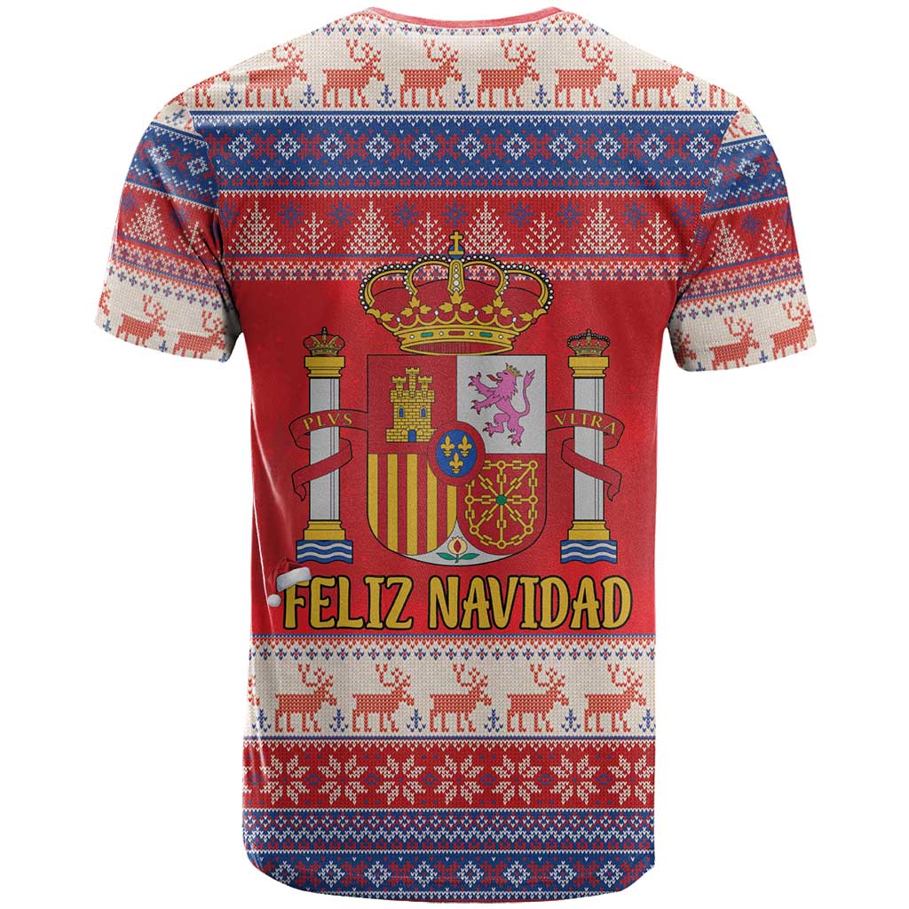 Spain Coat Of Arms Christmas T Shirt Feliz Navidad - Wonder Print Shop