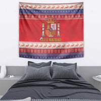 Spain Coat Of Arms Christmas Tapestry Feliz Navidad - Wonder Print Shop