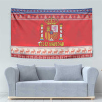 Spain Coat Of Arms Christmas Tapestry Feliz Navidad - Wonder Print Shop