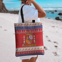 Spain Coat Of Arms Christmas Tote Bag Feliz Navidad - Wonder Print Shop