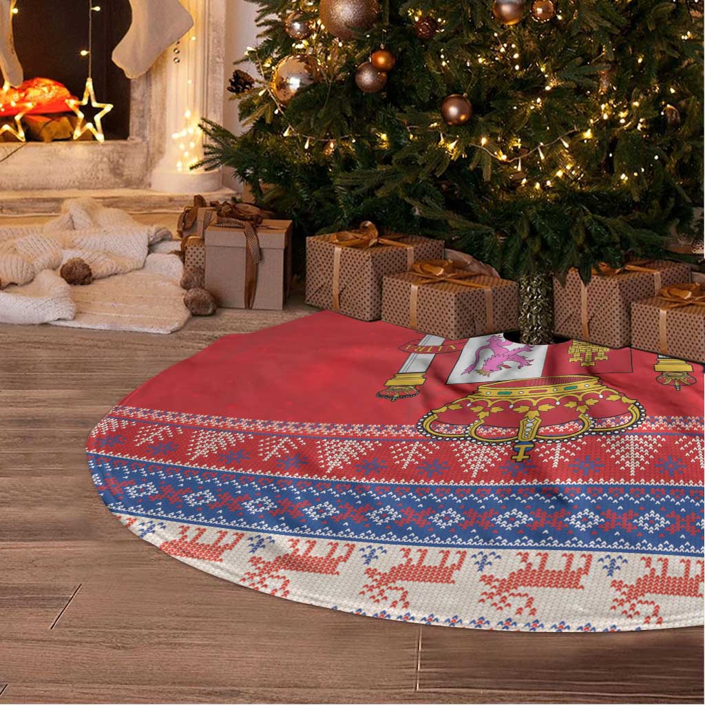 Spain Coat Of Arms Christmas Tree Skirt Feliz Navidad - Wonder Print Shop