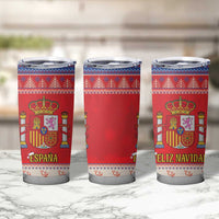 Spain Coat Of Arms Christmas Tumbler Cup Feliz Navidad - Wonder Print Shop