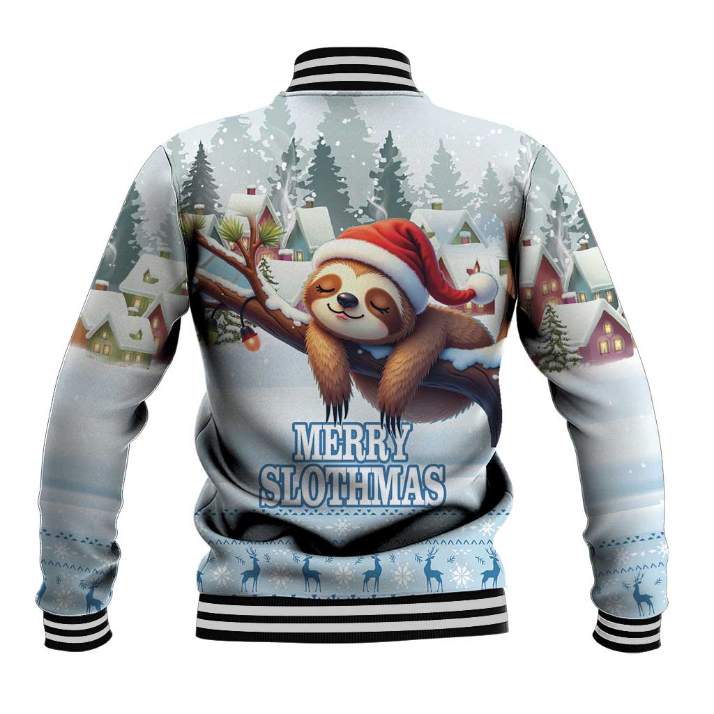 Merry Slothmas Baseball Jacket Life Is Better With A Sloth - Wonder Print Shop