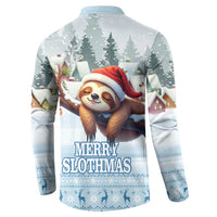 Merry Slothmas Button Sweatshirt Life Is Better With A Sloth - Wonder Print Shop