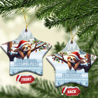 Merry Slothmas Ceramic Ornament Life Is Better With A Sloth - Wonder Print Shop