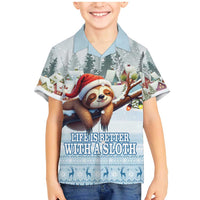 Merry Slothmas Family Matching Mermaid Dress and Hawaiian Shirt Life Is Better With A Sloth - Wonder Print Shop