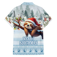 Merry Slothmas Family Matching Off The Shoulder Long Sleeve Dress and Hawaiian Shirt Life Is Better With A Sloth - Wonder Print Shop