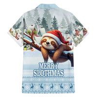 Merry Slothmas Family Matching Off Shoulder Maxi Dress and Hawaiian Shirt Life Is Better With A Sloth - Wonder Print Shop