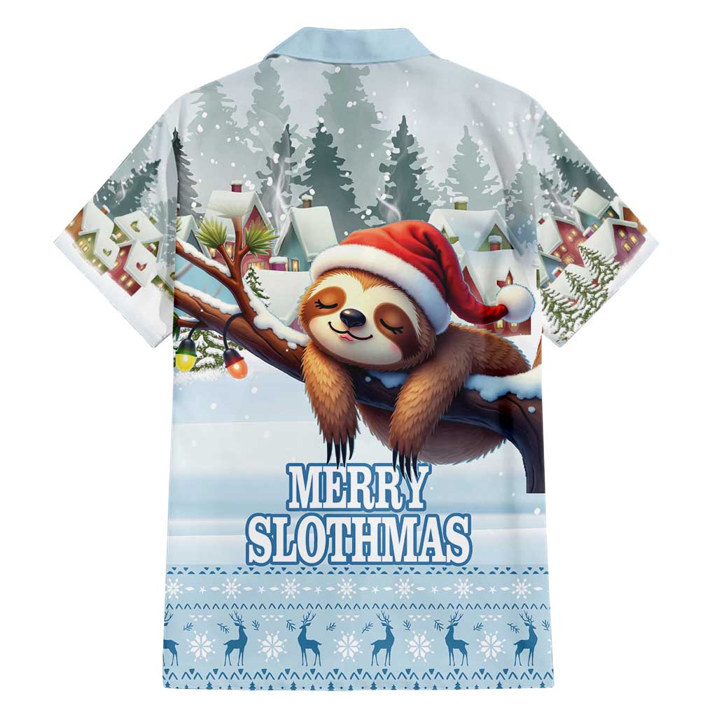 Merry Slothmas Family Matching Short Sleeve Bodycon Dress and Hawaiian Shirt Life Is Better With A Sloth - Wonder Print Shop