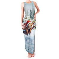 Merry Slothmas Family Matching Tank Maxi Dress and Hawaiian Shirt Life Is Better With A Sloth - Wonder Print Shop