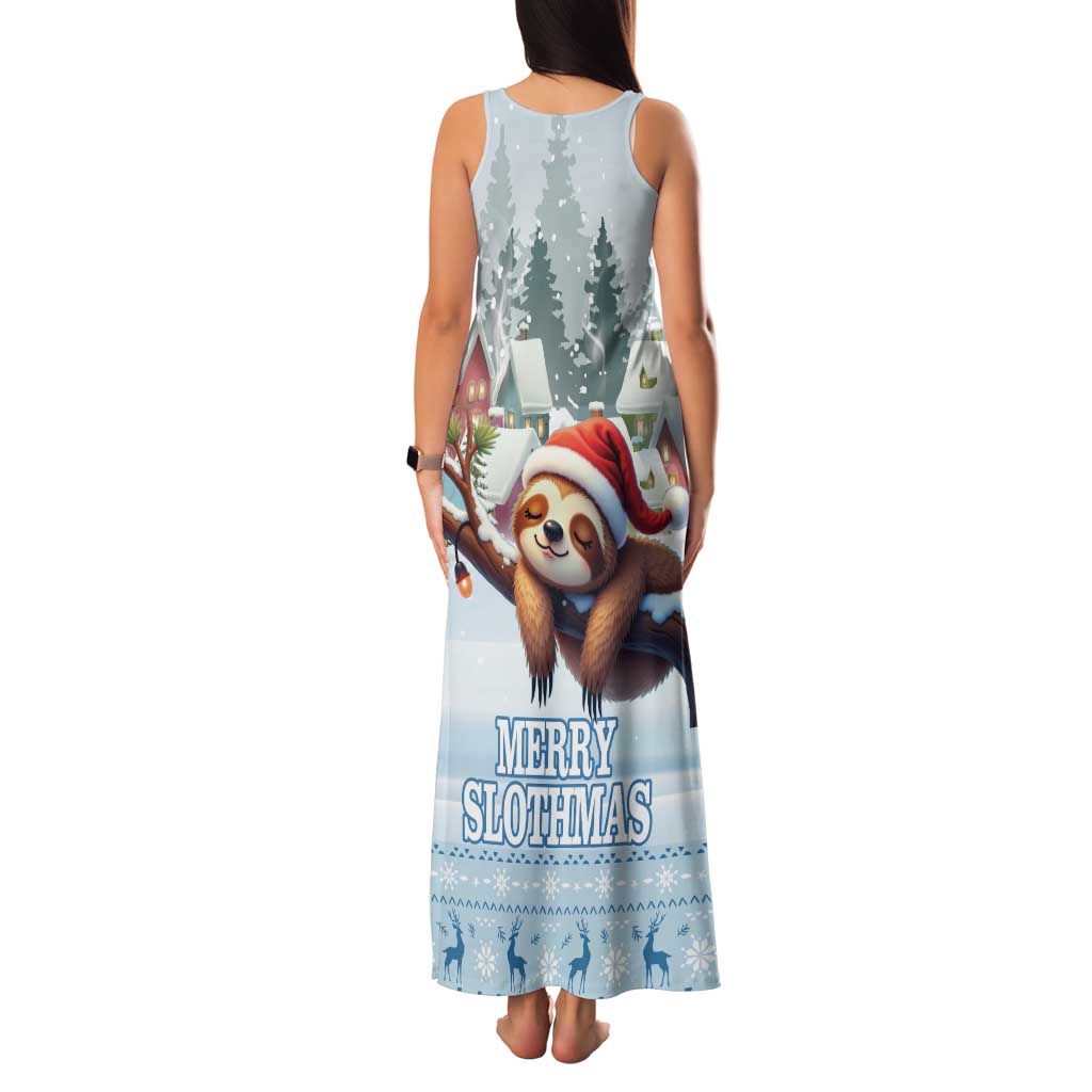 Merry Slothmas Family Matching Tank Maxi Dress and Hawaiian Shirt Life Is Better With A Sloth - Wonder Print Shop