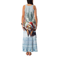Merry Slothmas Family Matching Tank Maxi Dress and Hawaiian Shirt Life Is Better With A Sloth - Wonder Print Shop
