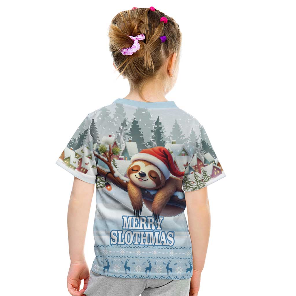 Merry Slothmas Kid T Shirt Life Is Better With A Sloth - Wonder Print Shop
