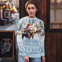 Merry Slothmas Ugly Christmas Sweater Life Is Better With A Sloth - Wonder Print Shop