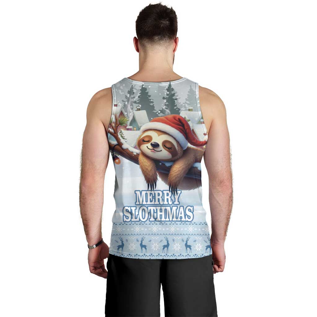 Merry Slothmas Men Tank Top Life Is Better With A Sloth - Wonder Print Shop