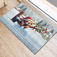 Merry Slothmas Rubber Doormat Life Is Better With A Sloth - Wonder Print Shop