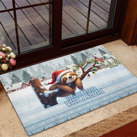 Merry Slothmas Rubber Doormat Life Is Better With A Sloth - Wonder Print Shop