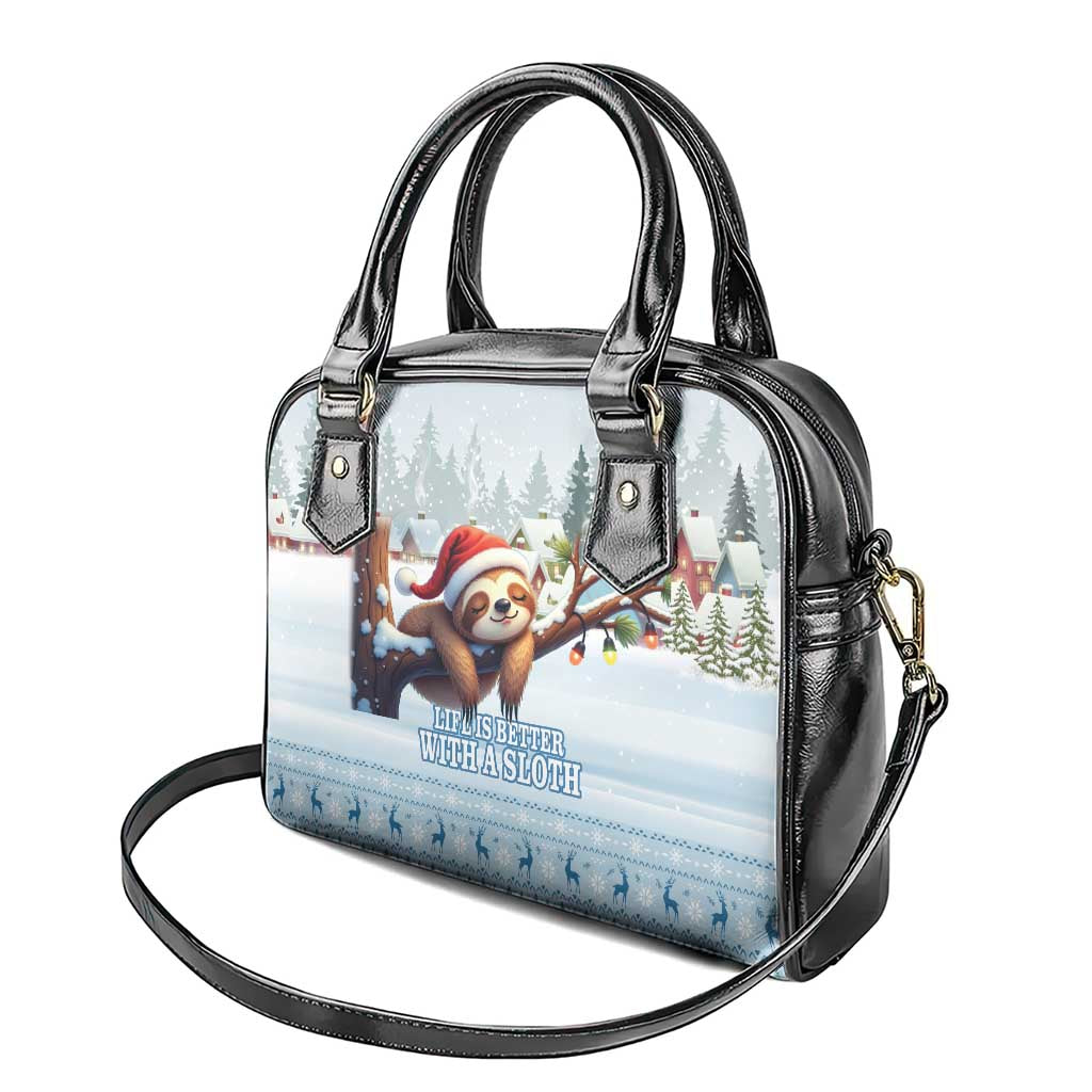 Merry Slothmas Shoulder Handbag Life Is Better With A Sloth