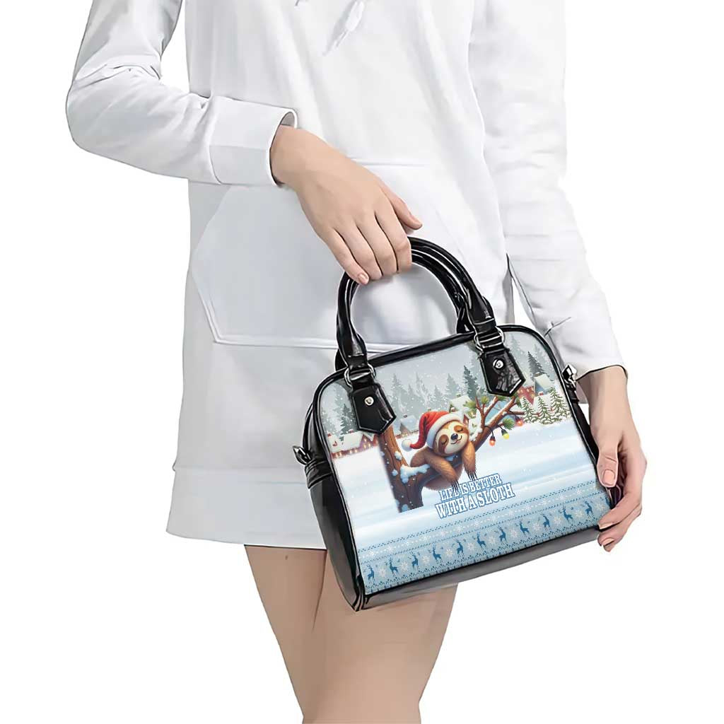 Merry Slothmas Shoulder Handbag Life Is Better With A Sloth