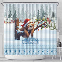Merry Slothmas Shower Curtain Life Is Better With A Sloth