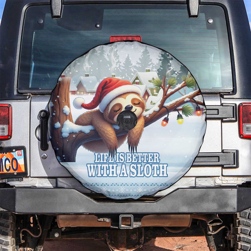 Merry Slothmas Spare Tire Cover Life Is Better With A Sloth - Wonder Print Shop