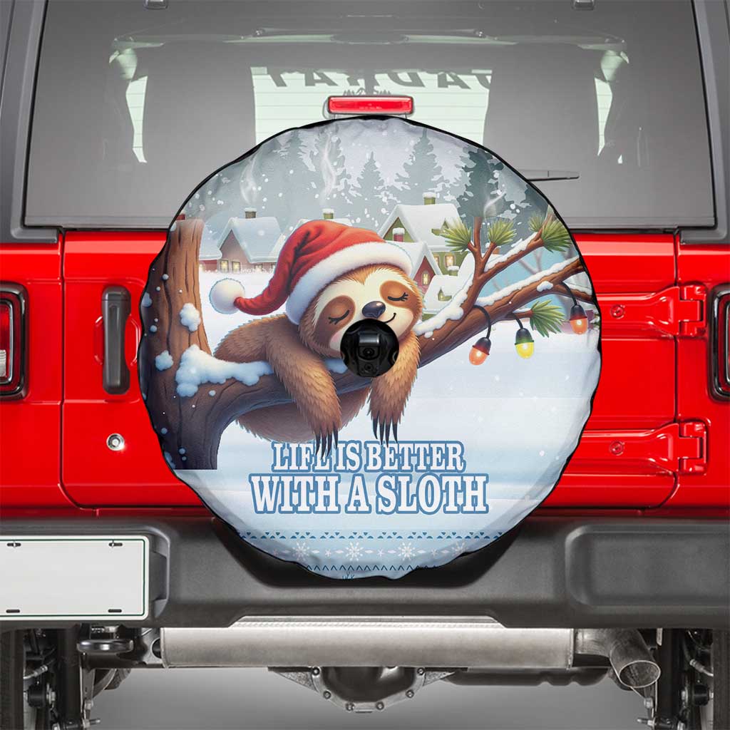Merry Slothmas Spare Tire Cover Life Is Better With A Sloth - Wonder Print Shop